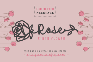 Rose Birth Flower – An Ornament Script Font