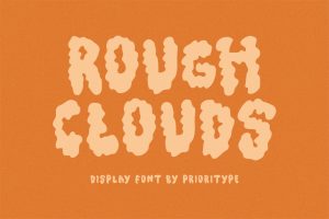 Rough Clouds Display Font