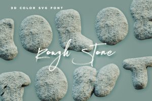Rough Stone – 3D Color SVG Font