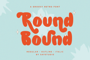 Round Bound – Retro Groovy Font
