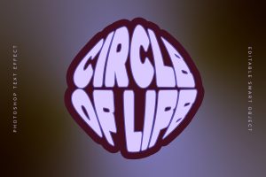 Round Warped Vector Text Effect Mockup