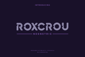 Roxcrou – Futuristic Font