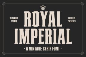 Royal Imperial a Vintage College Font