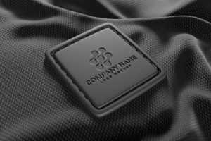 Rubber Patch Close Up Logo Mockup
