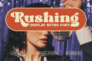 Rushing – Cursive Display Retro Font