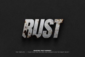Rust text effect
