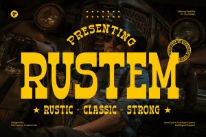 Rustem – Old Classy Vintage Rustic Western Font
