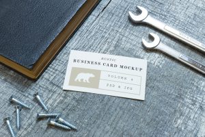 Rustic Business Card Mockup Vol. 4