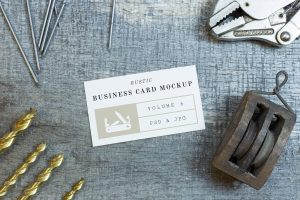 Rustic Business Card Mockup Vol. 6