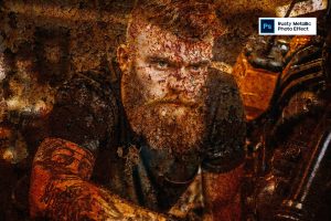 Rusty Metallic Photo Effect