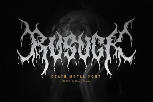 Rusuck – Death metal font