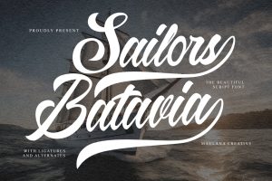 Sailors Batavia Beautiful Script Font