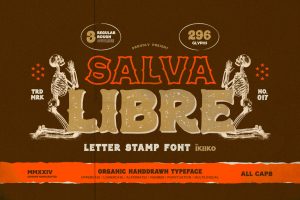 Salva Libre – Letter Stamp Font