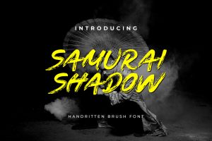 Samurai Shadow Brush Handwritten Font