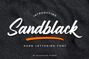 Sandblack Lettering Font