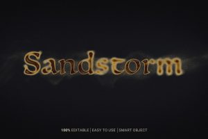 SandStorm Editable Text Effect