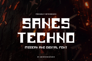 Sanes Techno – Digital Font