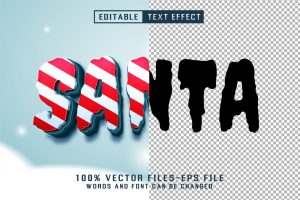 Santa 3d Text – Editable Text Effect