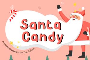 Santa Candy Christmas Handwritten Font