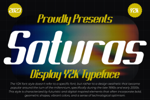 Saturas – Display Y2K Typeface