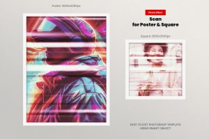 Scan Square And Poster Effect