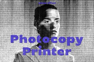 Scanned Photocopy Old Printer Photo Effect