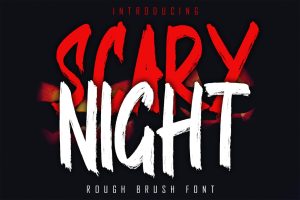 SCARY NIGHT – Rough Brush Font
