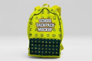 School Backpack PSD Mockup