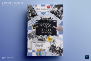 School Reunion Polaroid Invitation Card