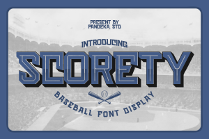 Scorety – Sport Varsity Baseball Font