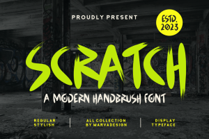 SCRATCH – A Modern Handbrush Font