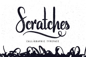 Scratches calligraphic font