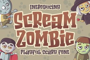 Scream Zombie – Hallowen Horror Business Font