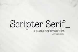 Scripter – Classic Typewriter Font