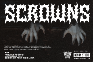 Scrowns – Metalhead Font