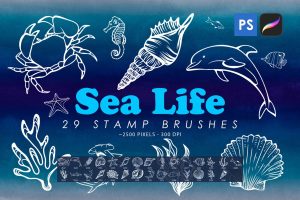 Sea Life Stamp Brushes