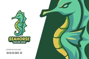 Seahorse Logo Template