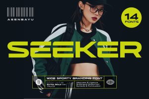 Seeker – Wide Sporty Branding Font
