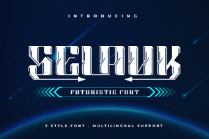 Selauk | Futuristic Font