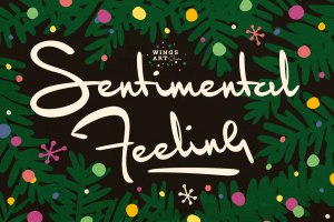 Sentimental Feeling – Christmas Font