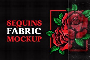 Sequins Fabric Mockup