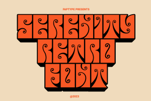 Serenity | Layered Retro Font