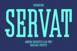 Servat Modern Decorative Slab Serif Font