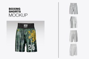 Set Boxing Shorts Mockup
