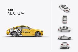 Set Car Mockup
