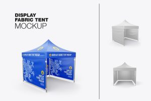 Set Fabric Display Tent Mockup