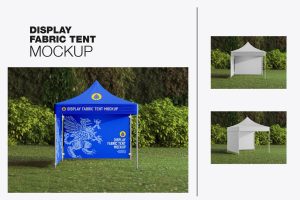Set Fabric Display Tents Mockup