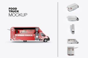 Set Food Truck Mockup