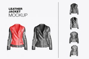 Set Leather Jacket Mockup