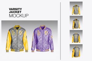 Set Padded Bomber Jacket Mockup
